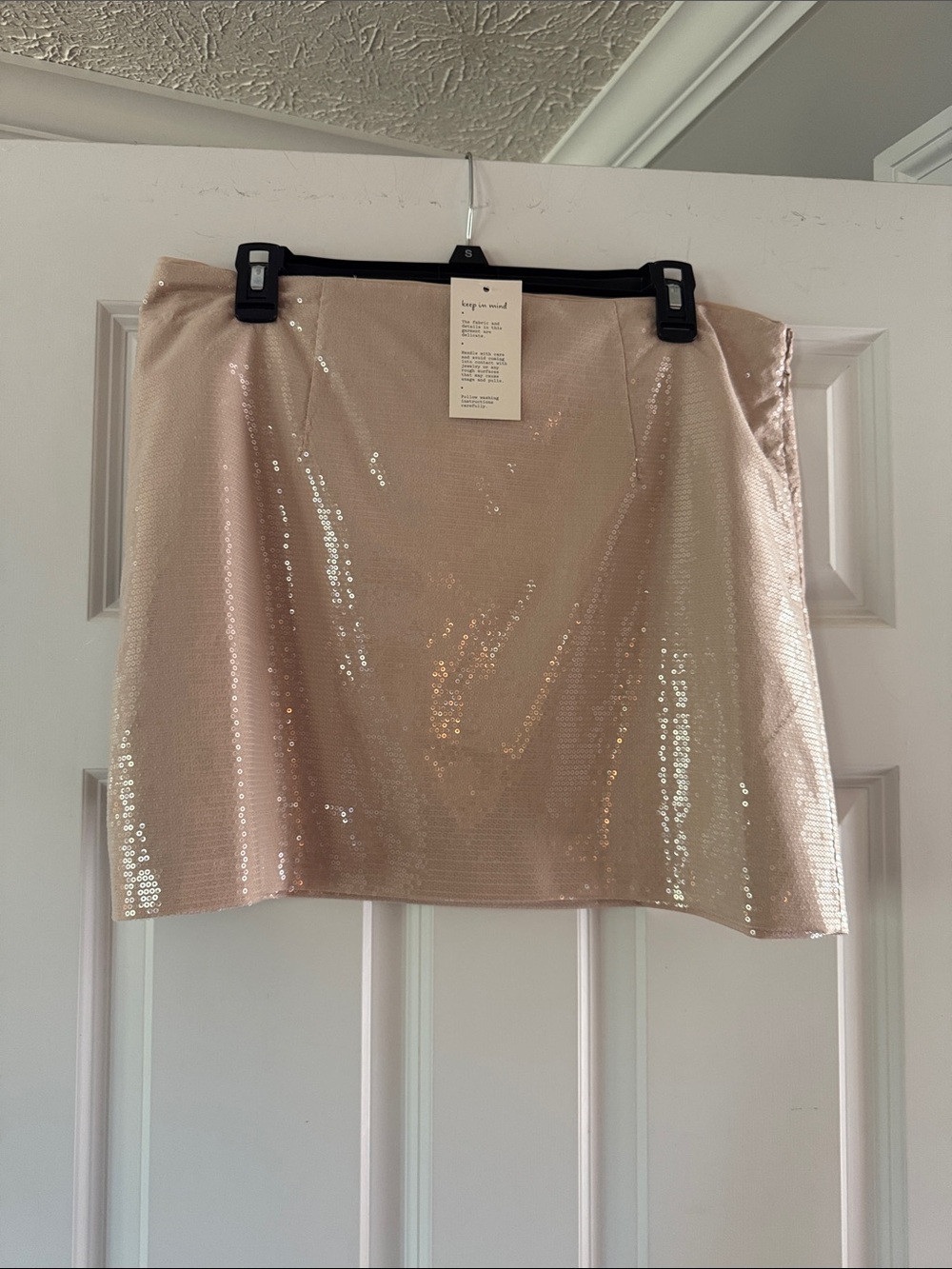 a new day Rose Gold Sequin Mini Skirt